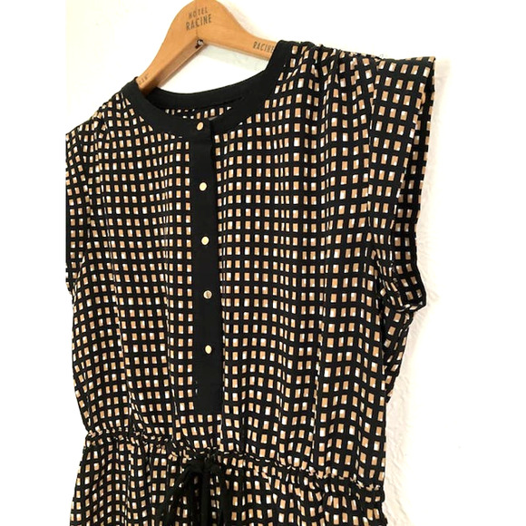 Black and Brown Checkered Dress - Covington Petites - SP - Picture 4 of 9